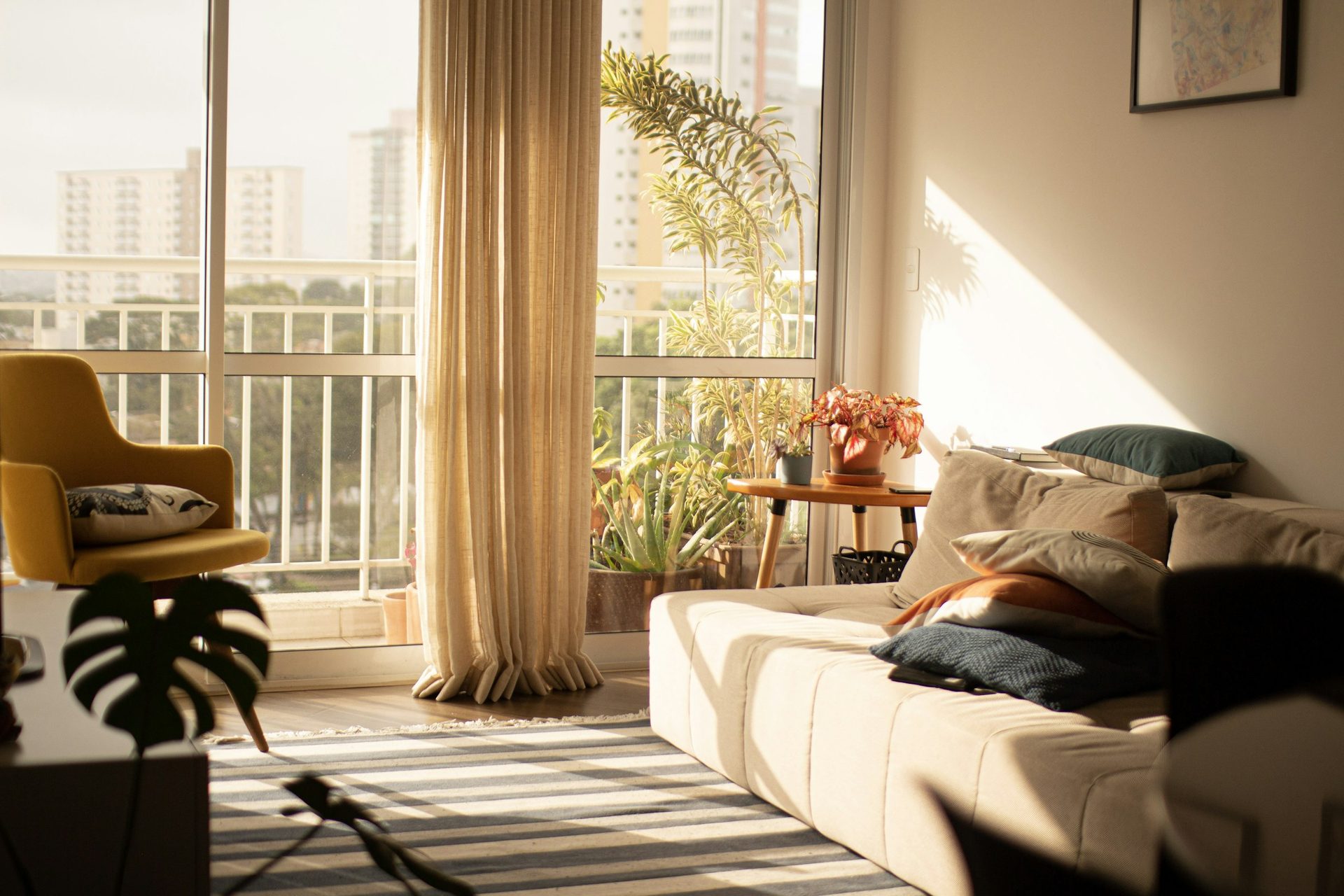 Morning light in the living room