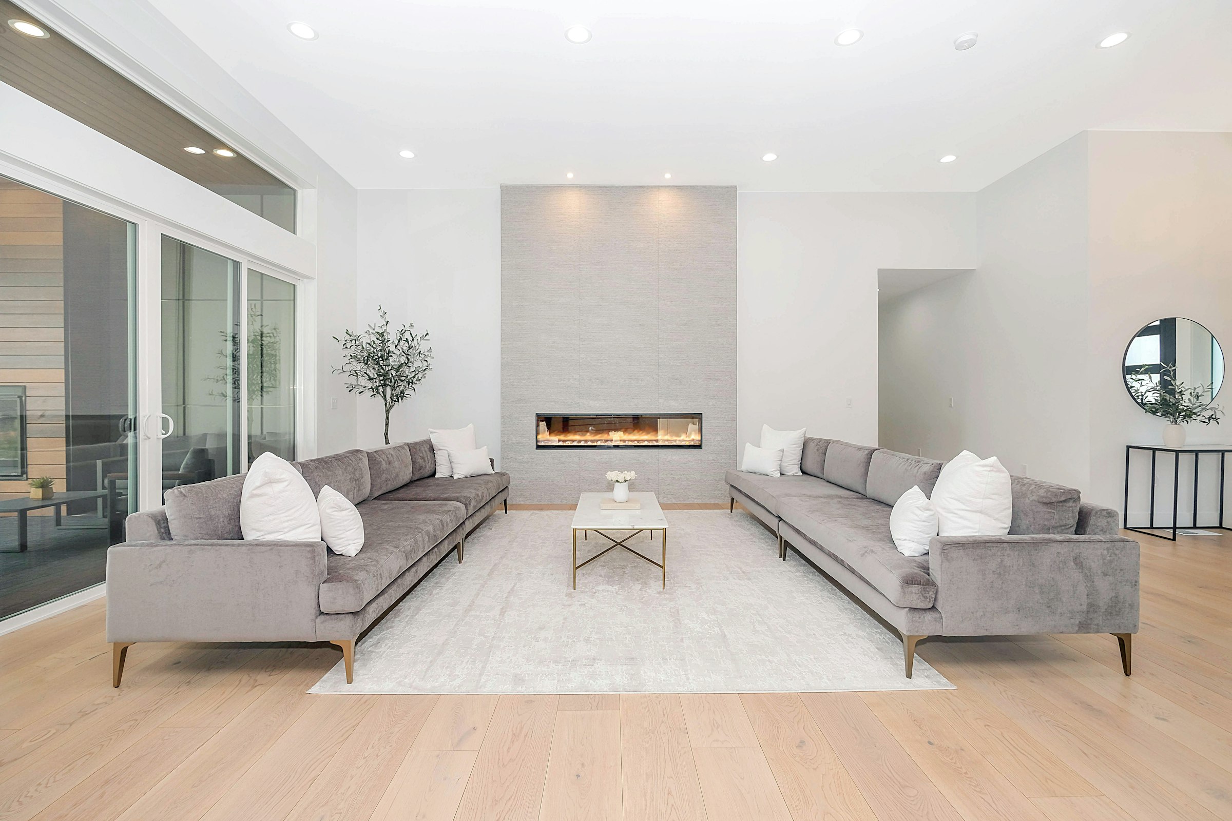Bright open-plan living room